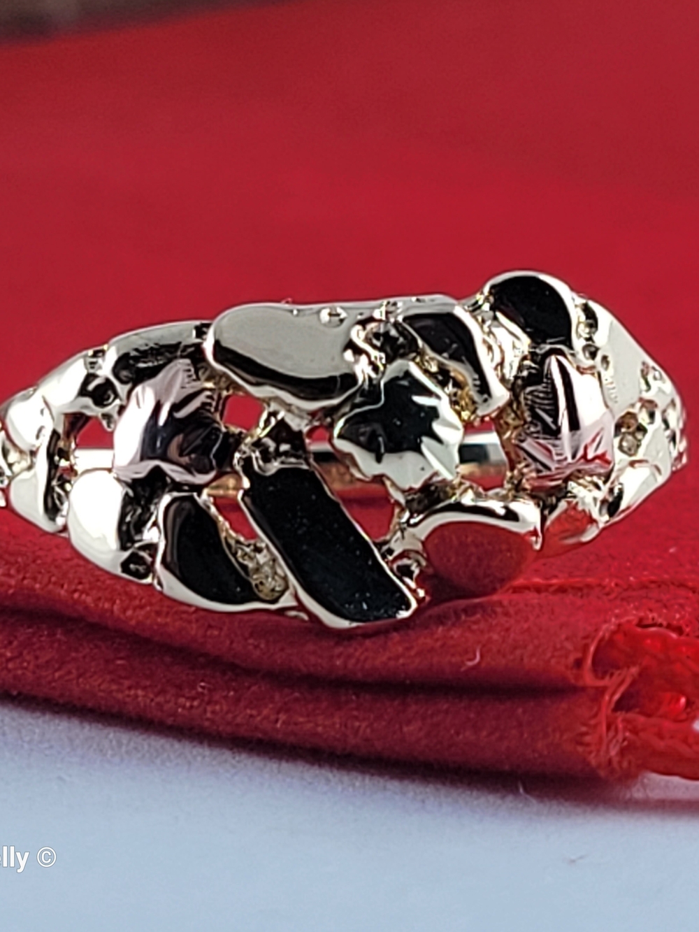 10K Multi-Tone Gold Black Hills Nugget Leaves Ring Size 9.5 - Solid Gold! 👌🎁